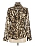 Guess 100% Polyester Animal Print Brown Long Sleeve Blouse Size M - photo 2