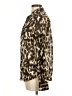 Guess 100% Polyester Animal Print Brown Long Sleeve Blouse Size M - photo 5