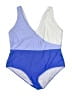 Unbranded Color Block Blue One Piece Swimsuit Size 3X - photo 2