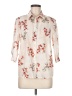 Assorted Brands Floral Ivory 3/4 Sleeve Button-Down Shirt Size 8 - photo 1