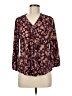 Vince Camuto Floral Burgundy 3/4 Sleeve Blouse Size M (estimated) - photo 1