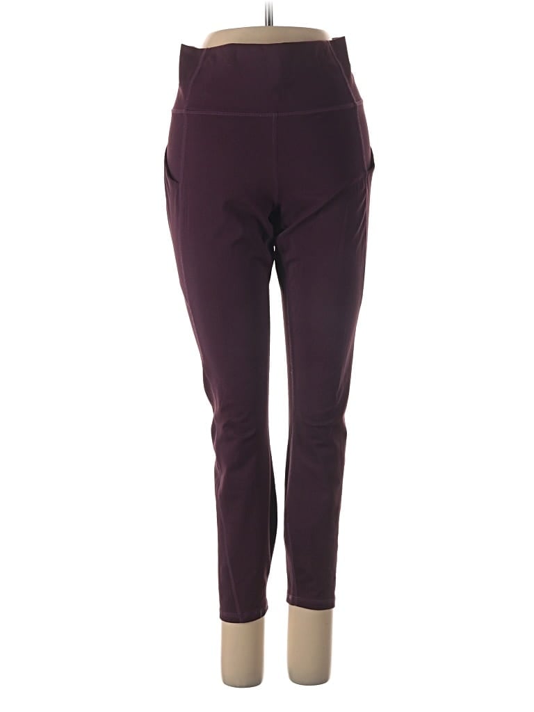 Pre-owned Fabletics Active Pants In Burgundy