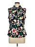 Tommy Hilfiger Floral Black Sleeveless Blouse Size L - photo 1