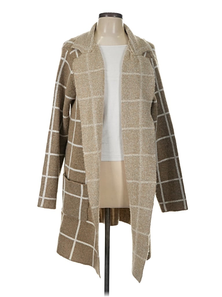 Pre-owned Joseph A Cardigan Sweater In Tan
