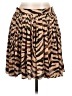 J.Crew 100% Polyester Animal Print Brown Casual Skirt Size 10 - photo 1