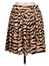 J.Crew 100% Polyester Animal Print Brown Casual Skirt Size 10 - photo 2
