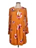 Unbranded 100% Rayon Orange 3/4 Sleeve Blouse Size L - photo 1