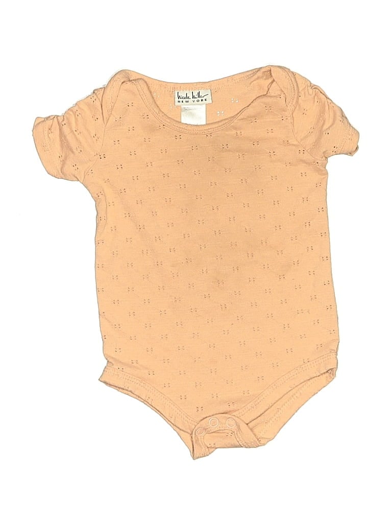Pre-owned Nicole Miller Kids' Short Sleeve Onesie In Gold