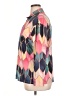 Unbranded Print Blue Long Sleeve Blouse Size XL - photo 5