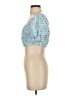 Shein 100% Polyester Blue Short Sleeve Blouse Size 4 - photo 5