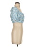 Shein 100% Polyester Blue Short Sleeve Blouse Size 4 - photo 4