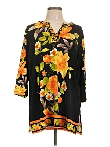 Susan Graver 3/4 Sleeve Blouse (view 1)