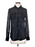 Banana Republic 100% Polyester Polka Dots Black Long Sleeve Blouse Size XS - photo 1