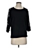 Ruby Rd. Black 3/4 Sleeve Top Size S - photo 1