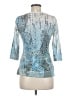 Cubism Blue 3/4 Sleeve Blouse Size M - photo 2