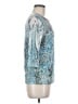 Cubism Blue 3/4 Sleeve Blouse Size M - photo 4