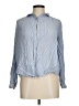 Ann Taylor LOFT 100% Rayon Stripes Blue Long Sleeve Blouse Size M - photo 1