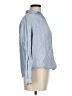 Ann Taylor LOFT 100% Rayon Stripes Blue Long Sleeve Blouse Size M - photo 4