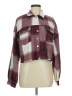 Hyfve 100% Polyester Plaid Burgundy Jacket Size M - photo 1