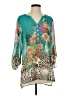 Soft Surroundings 100% Polyester Teal 3/4 Sleeve Blouse Size S - photo 1