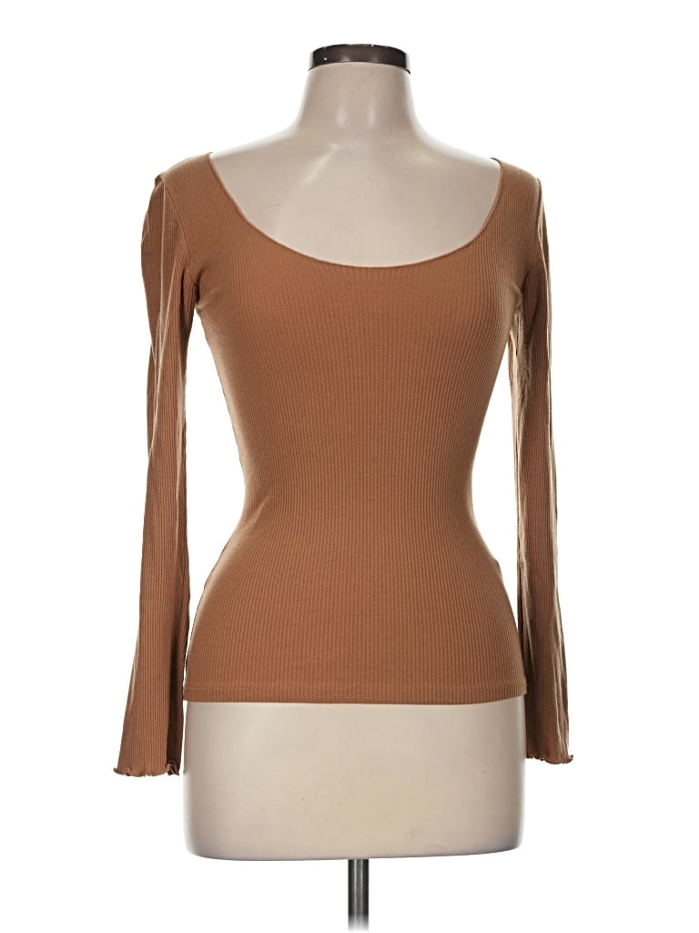 Pre-owned Almina Concept 3/4 Sleeve T-shirt In Brown