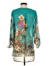 Soft Surroundings 100% Polyester Teal 3/4 Sleeve Blouse Size S - photo 2