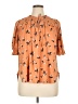 MELLODAY Orange Short Sleeve Blouse Size XL - photo 1