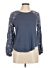 Love, Fire Blue Long Sleeve Blouse Size M - photo 1