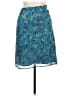 Chocolate Floral Blue Teal Casual Skirt Size M - photo 2