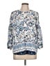 Fourteenth Place Blue 3/4 Sleeve Blouse Size L - photo 1