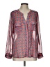 Collective Concepts 100% Polyester Red Long Sleeve Blouse Size L - photo 1