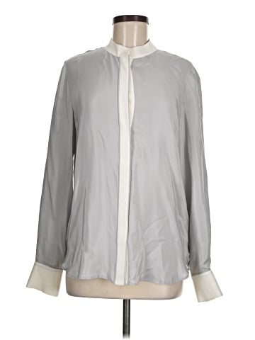 FRAME Long Sleeve Silk Top (view 1)