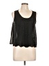 Paper Crane 100% Polyester Black Sleeveless Blouse Size L - photo 1