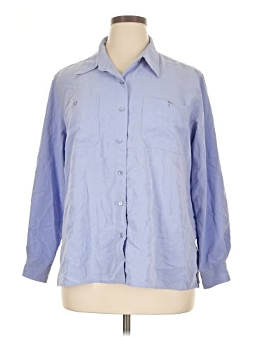 First Issue by Liz Claiborne 3/4 Sleeve Button-Down Shirt (view 1)