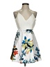 Unbranded Tropical White Cocktail Dress Size S - photo 1