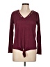 By & By Burgundy Long Sleeve Top Size L - photo 1