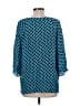 Ellie Kai 100% Silk Blue 3/4 Sleeve Silk Top Size 10 - photo 2