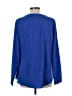 Ann Taylor LOFT Outlet 100% Polyester Blue Long Sleeve Blouse Size L - photo 2