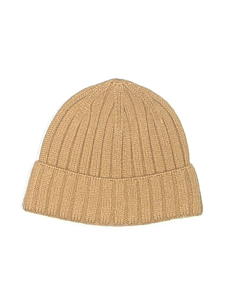 Pre-owned Unbranded Beanie Hat In Tan