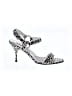 Brian Atwood 100% Leather Leopard Print Animal Print Silver Sandals Size EU 37 - photo 1
