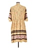 Unbranded 100% Polyester Print Yellow Casual Dress Size L (estimated) - photo 2