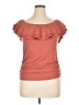 HAUTE FOX Orange Short Sleeve Top Size 1X - photo 1