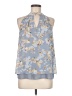 Rose + Olive 100% Polyester Blue Sleeveless Blouse Size M - photo 1