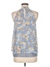 Rose + Olive 100% Polyester Blue Sleeveless Blouse Size M - photo 2