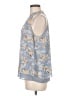 Rose + Olive 100% Polyester Blue Sleeveless Blouse Size M - photo 5