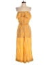 Free People 100% Rayon Paisley Yellow Jumpsuit Size M - photo 1
