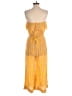 Free People 100% Rayon Paisley Yellow Jumpsuit Size M - photo 2