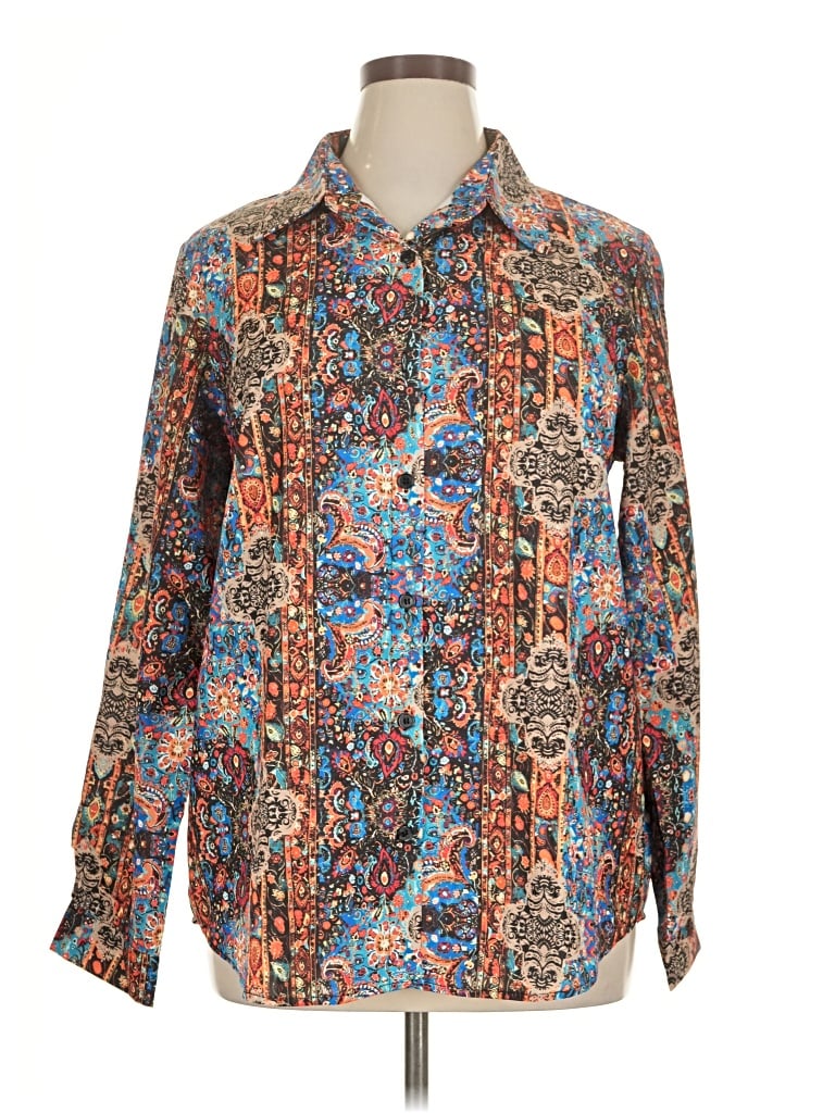 Pre-owned Fantaslook Long Sleeve Blouse In Blue