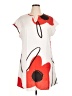 Emery Rose Graphic White Casual Dress Size 0X - photo 1