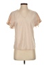 Unbranded 100% Polyester Tan Short Sleeve Blouse Size XS - photo 1